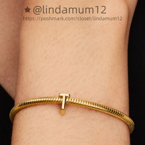 Pandora Letter T Alphabet Charm - Picture 4 of 5